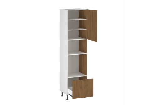 Шкаф-пенал 960 П-1 бок правый ЛДСП Каселла, Фьюжн (600*566*2456) Дуб Каселла коричневый, 27179