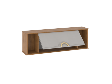 Шкаф навесной, Палермо (1192*260*360) Дуб Каселла коричневый/Экокожа Мокко, 32308