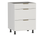 Стол с ящиками СЯ-60 (140/284), Берта (600*528*820) Экокожа Белый, 25324