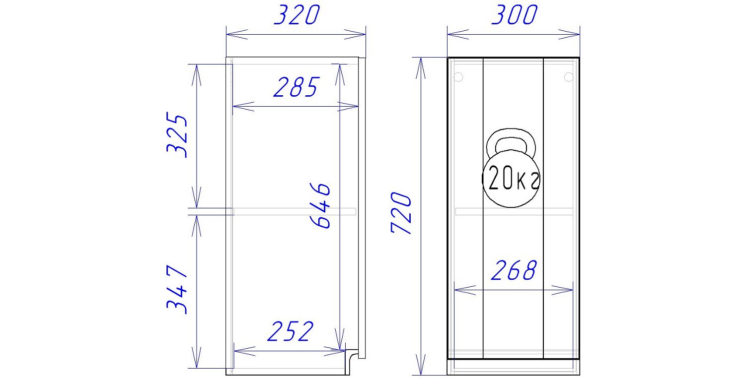 Шкаф ШГ-30, Сити (300*320*720) Дуб Галифакс натуральный, 20818