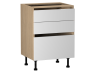 Стол с ящиками СЯ-60, Женева (600*520*870) Дуб Палермо/Белый матовый, 22418