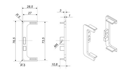 Заглушки GOLA BALANCE RZ050.01SG, RZ050.01SG
