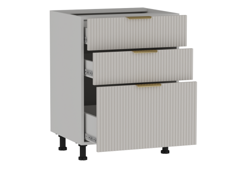 Стол с ящиками СЯ-60 (176/356), Монза (600*523*820) Экокожа Бежевый, 23119