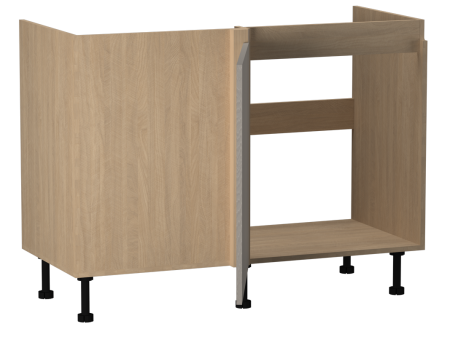 Стол под мойку угловой СМУ-120 правый, Женева (1154*534*870) Дуб Палермо/Серый камень , 22032