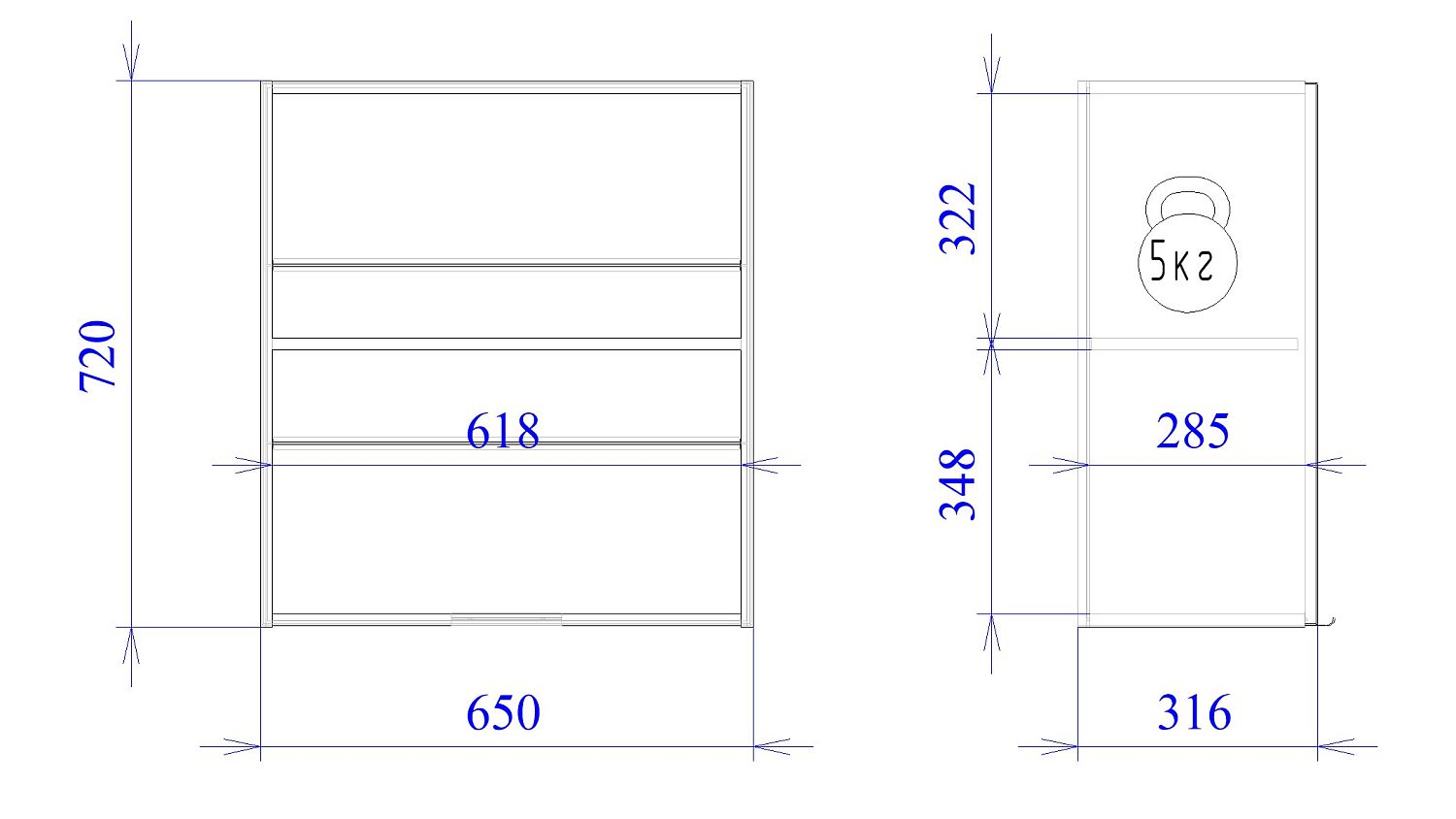 Шкаф  ШГ-65, Монза (650*316*720) Экокожа Бежевый, 23145