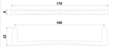 Мебельная ручка, RS323CP.5/160