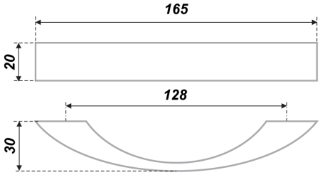 Мебельная ручка, RS227SC.4/128