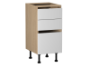 Стол с ящиками СЯ-40, Женева (400*520*870) Дуб Палермо/Белый матовый, 22416