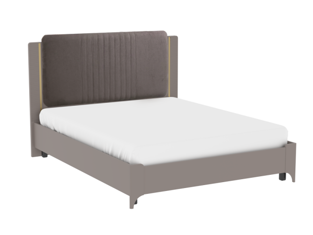 Кровать 1600 (велюр) с подъемным механизмом, Сиде (1692*2082*1200) Мокко