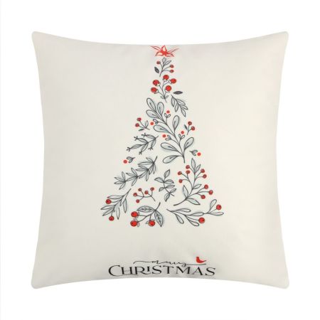 Наволочка  декоративная "Этель" Рождественская елка  (40*40) Белый, 9449250