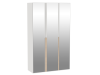 Шкаф 3-дверный с зеркальными дверями, Аврора (1362*522*2304) Дуб Мария/Кашемир