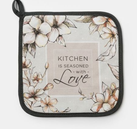 Прихватка "Floral mood"  (19*19) Бежевый, 4523407