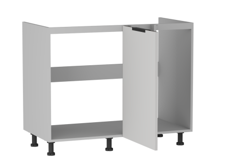 Стол под мойку угловой СМУ-110, Ватель (1000*554*820) Экокожа Белый, 23914