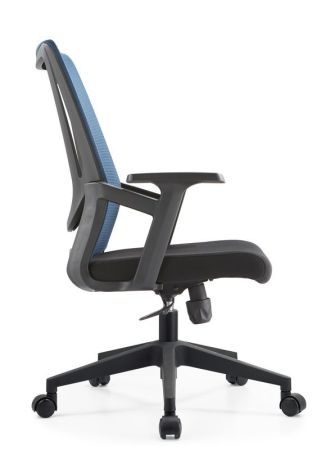 Кресло офисное,вращающееся LJ-2201В BLUE+BLACK  (610*500*1070), LJ-2201В BLUE+BLACK ИМП