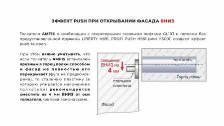 Магнитный толкатель Push-to-Open скрытого монтажа, AMF15/GR