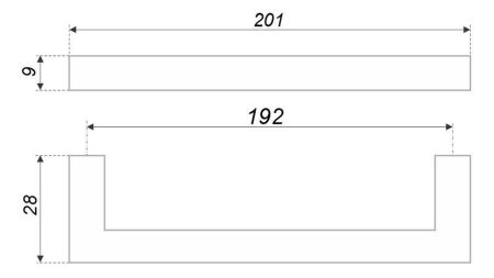 Мебельная ручка, RS043BL.4/192