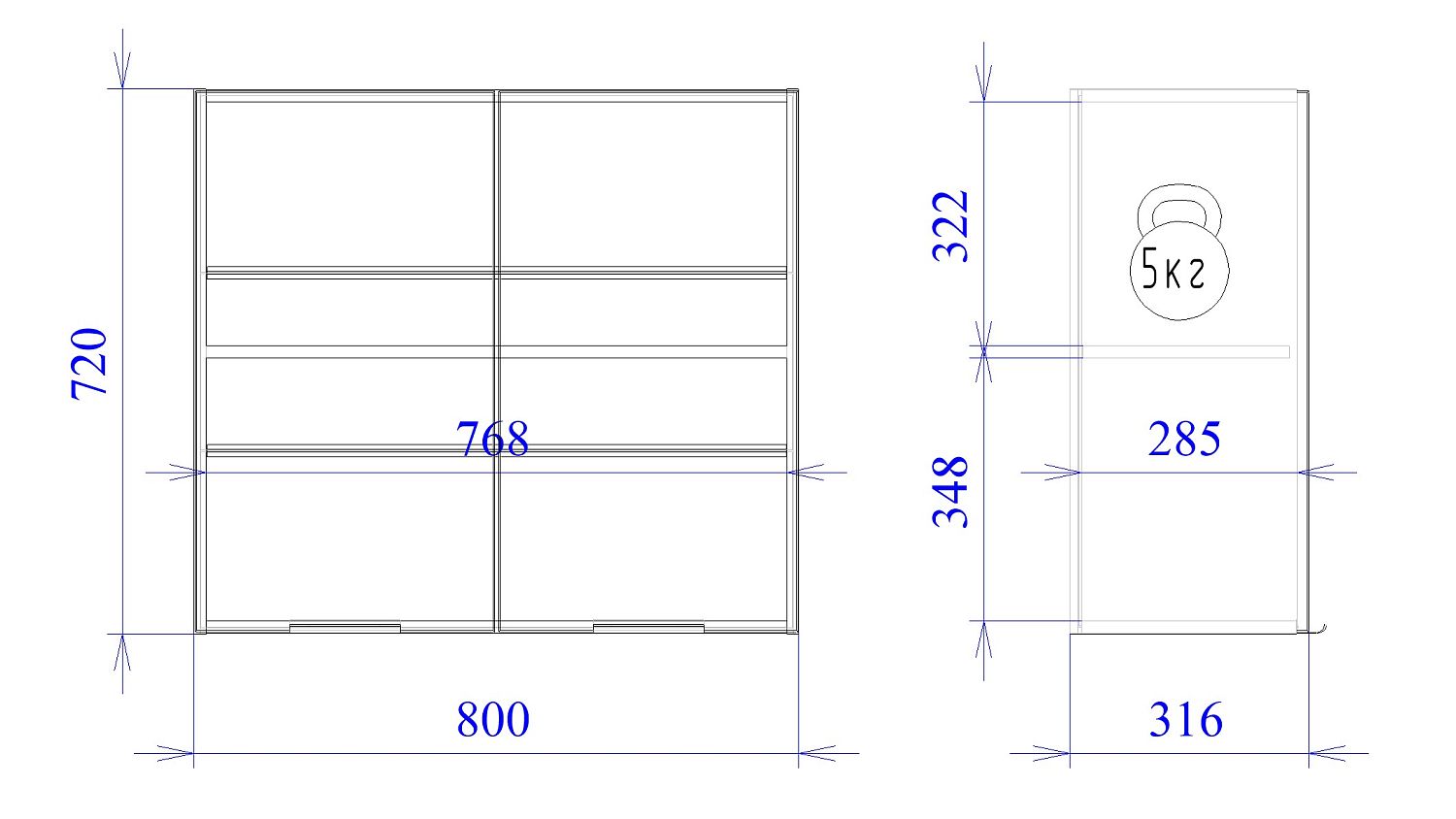 Шкаф  ШГ-80, Монза (800*316*720) Экокожа Бежевый, 23146