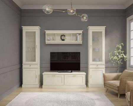 Тумба под TВ, Сиена (1454*516*498) Береза бежевая, 31805