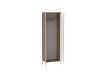 Шкаф для одежды, Палермо (655*360*2000) Дуб Каселла коричневый/Экокожа Мокко, 32307
