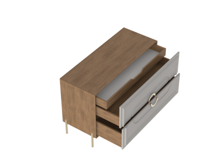 Комод, Палермо (1224*472*782) Дуб Каселла коричневый/Экокожа Мокко, 12806