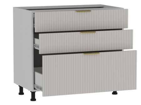 Стол с ящиками СЯ-90 (176/356), Монза (900*523*820) Экокожа Бежевый, 23121