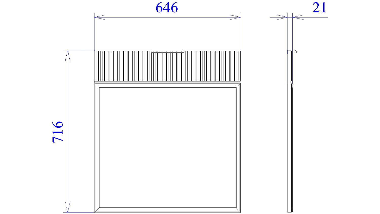 Фальш панель ФС-65, Берта (646*21*716) Светлый Мокко, 22829
