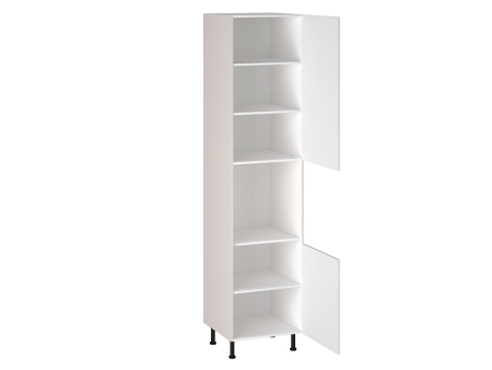 Шкаф-пенал 1080 ПГ-60 бока МДФ, Виста (600*586*2576) Экокожа Белый, 26302