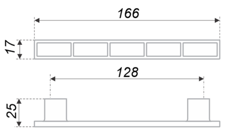 Мебельная ручка, RS282CP/MC5.4/128