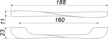 Мебельная ручка , RS006SN.4/160