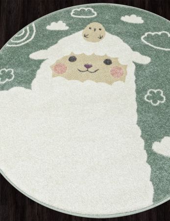 Ковер SOFIT <MERINOS>  (C119, 1*1, DAIRE, LIGHT GREEN) (1*1) Зеленый, 23187