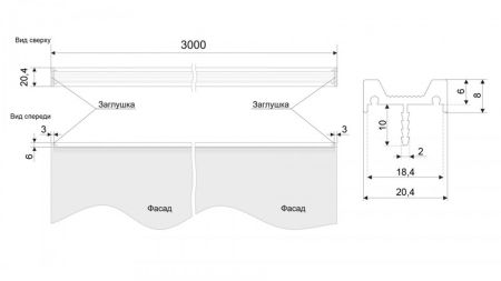 Мебельная ручка, RP105GR.1/000/3000