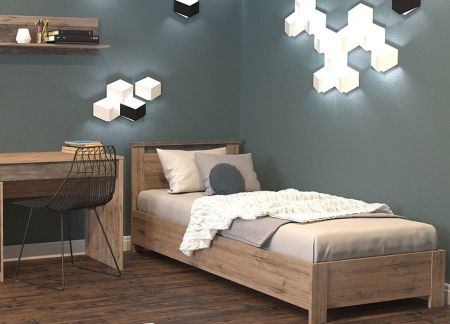 Кровать  900, Денвер (968*2077*860) Дуб Веллингтон, 11805