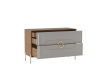 Комод, Палермо (1224*472*782) Дуб Каселла коричневый/Экокожа Мокко, 12806