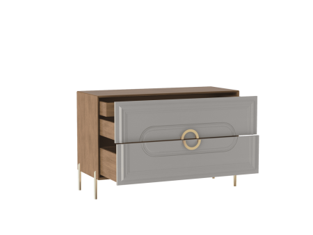 Комод, Палермо (1224*472*782) Дуб Каселла коричневый/Экокожа Мокко, 12806