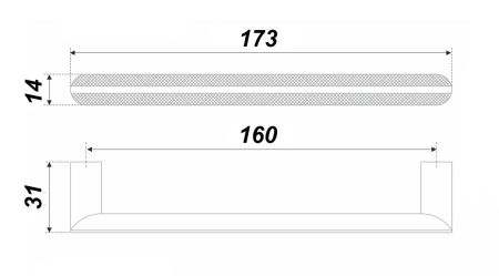 Мебельная ручка, RS320MBDN.5/160