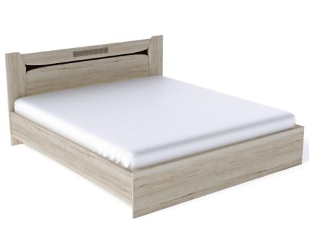 Кровать 1800 с подъемным механизмом, Мале (1858*2069*905) Дуб галифакс белый