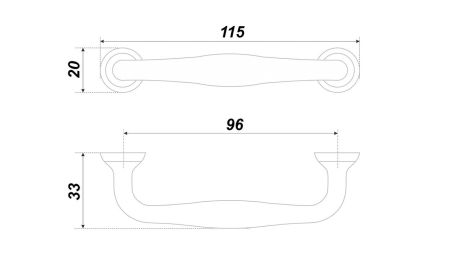 Мебельная ручка Белый, RS433W.4/96