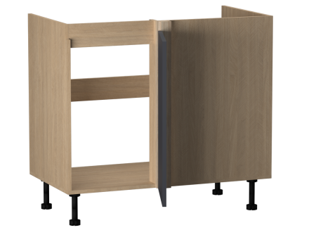 Стол под мойку угловой СМУ-100 левый, Женева (954*534*870) Дуб Палермо/Синий матовый, 22512