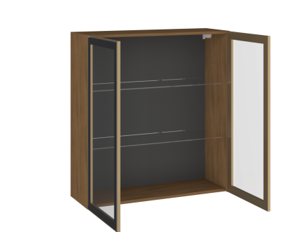Шкаф 960 ШСТ-90 2-дверный, Фьюжн (900*317*960) Дуб Каселла коричневый/Золото, 27175