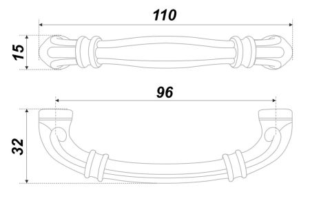 Мебельная ручка, RS439BAZ.4/96