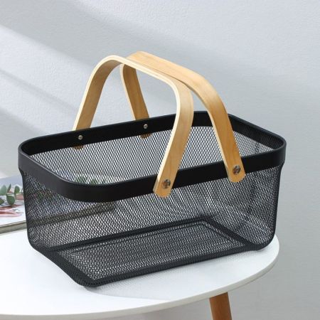 Корзинка  универсальная прямоугольная LaDо́m (25*40*18,5) Черный, 9259407