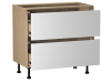 Стол с ящиками СЯ-90 (2), Женева (900*520*870) Дуб Палермо/Белый матовый, 22421