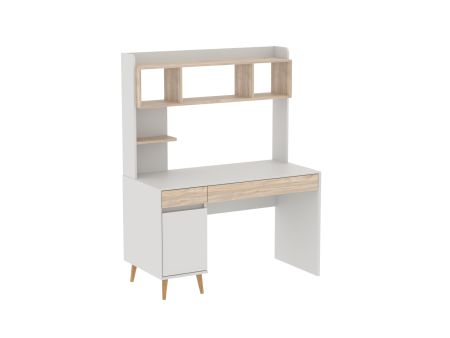 Стол письменный с надстройкой, Аврора, Дуб Мария/Кашемир