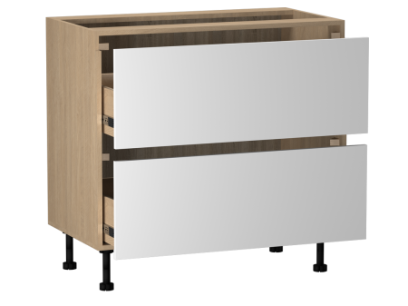 Стол с ящиками СЯ-90 (2), Женева (900*520*870) Дуб Палермо/Белый матовый, 22421