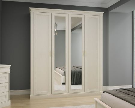 Шкаф 4-х дверный, Сиена (2024*548*2300) Береза бежевая, 12315