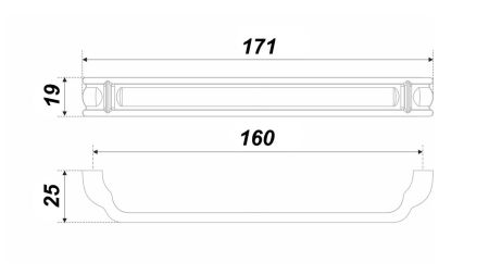 Мебельная ручка, RS500BAZ.1/160