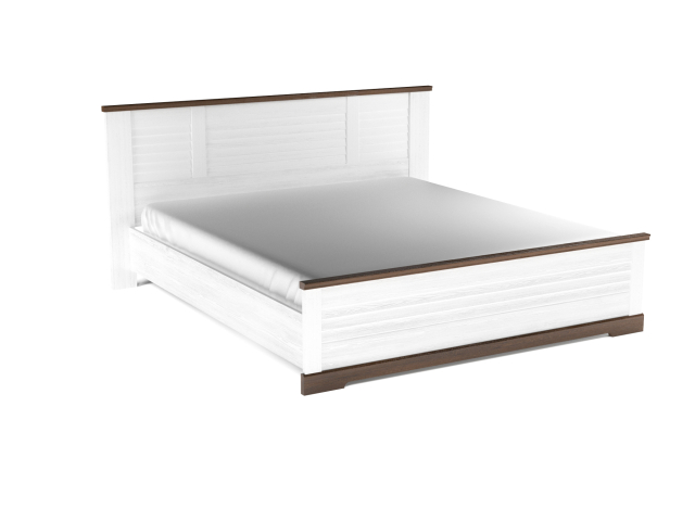 Кровать 1800 с подъемным механизмом, Кантри (2080*2095*1008) Сосна Андерсен, Орех риббек темный