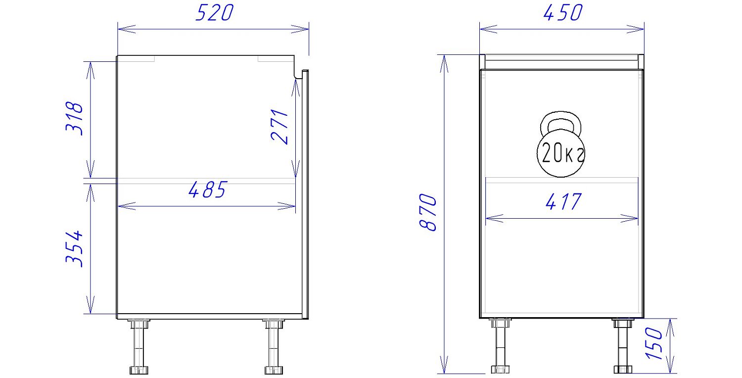 Стол С-45, Женева (450*520*870) Дуб Палермо/Серый камень , 22013