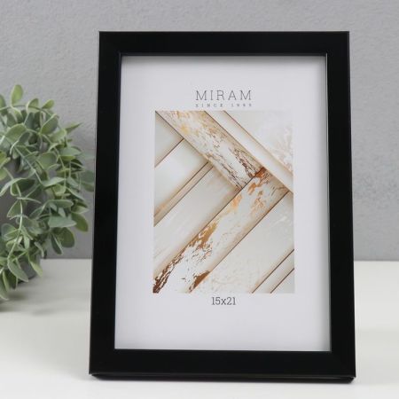 Фоторамка  "МИРАМ" 15х21 см (17,5*23,5*1,7) Черный, 6893942