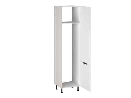 Шкаф-пенал 960 ПХ-60 бока МДФ, Виста (600*586*2456) Экокожа Белый, 26293